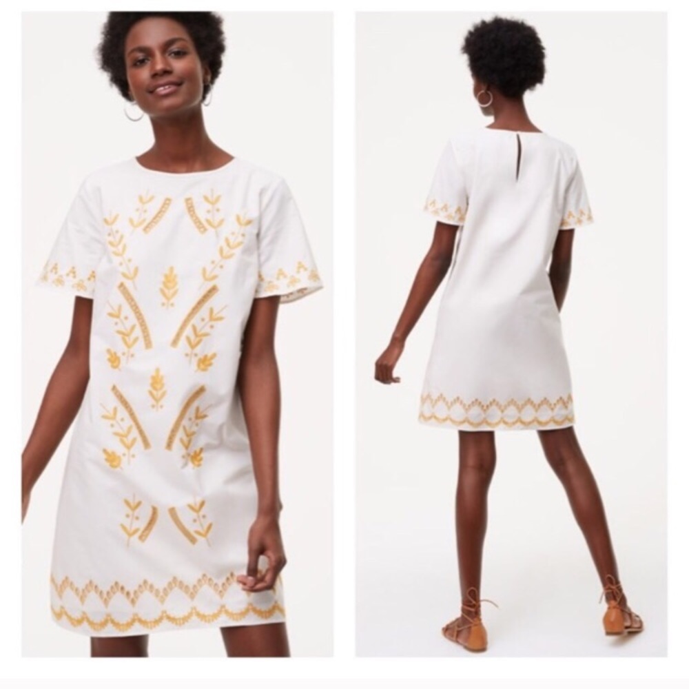 ⬇️Price Drop⬇️White Embroidered Loft Dress